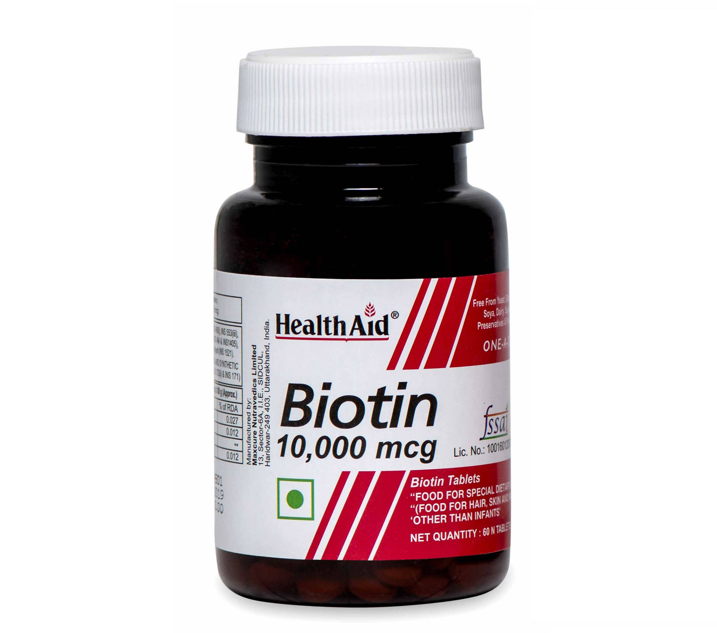 HealthAid Biotin 10000 mcg Tablets