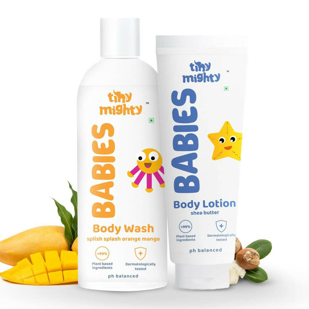 Tiny Mighty Baby Body Wash And Body Lotion Combo -  USA, Australia, Canada 