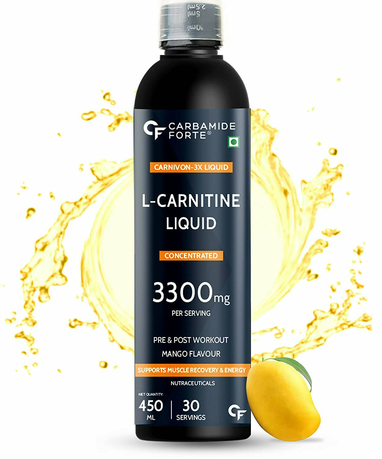 Carbamide Forte L Carnitine Concentrated Liquid - Mango Flavour -  usa australia canada 