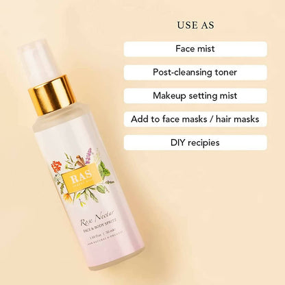 Ras Luxury Oils Rose Nectar Face & Body Spritz Toner