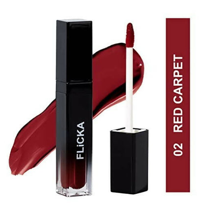 FLiCKA Set and Attack Liquid Matte Lipstick 02 Red Carpet - Red