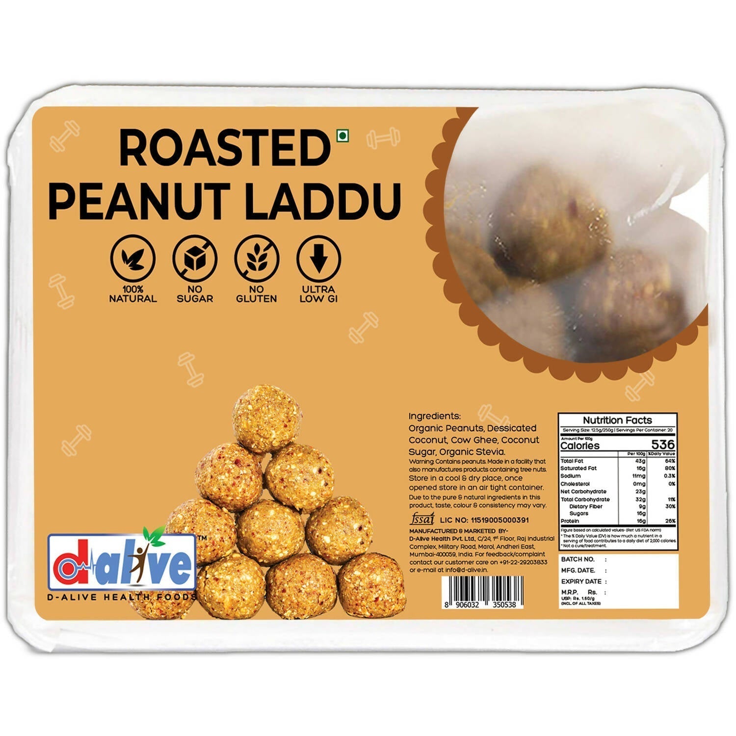 D-Alive Roasted Peanut Laddu - buy in USA, Australia, Canada