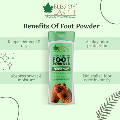 Bliss of Earth Foot Odour Remover Powder