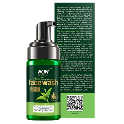 Wow Skin Science Green Tea Foaming Face Wash