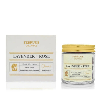 Februus Organics Facial Steam Dried Flower With Extract of Lavender & Rose