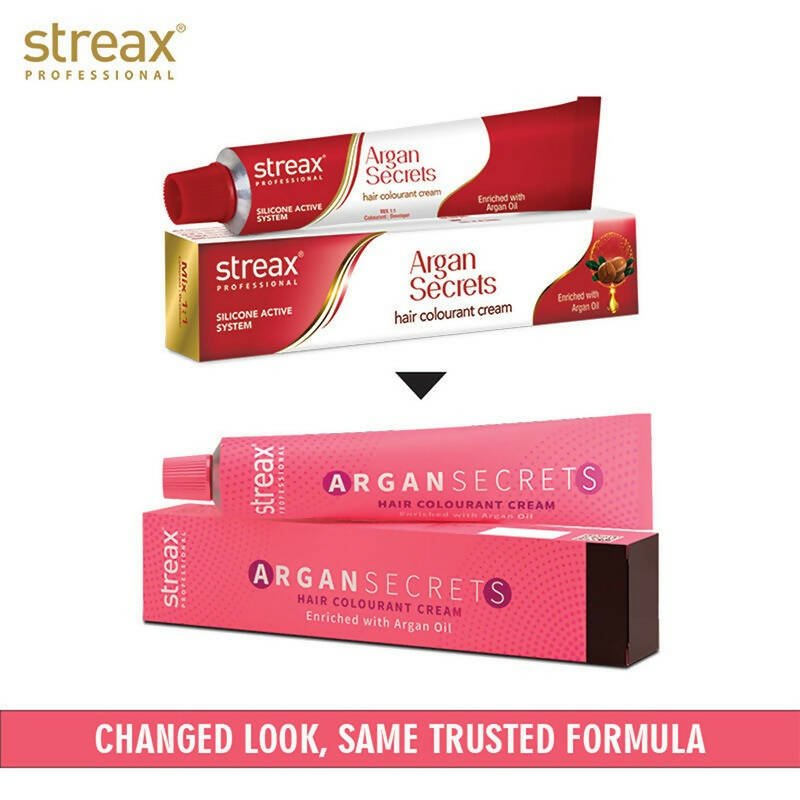 Streax Professional Argan Secrets Hair Colourant Cream - Light Brown Copper Matte 5.74