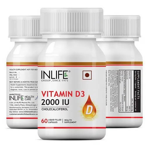 Inlife Vitamin D3 2000 IU Capsules