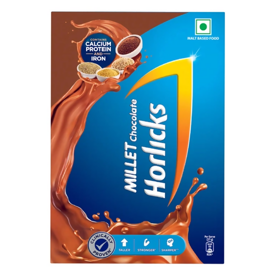 Horlicks Millet Chocolate Flavor Nutrition Drink Powder -  USA, Australia, Canada 