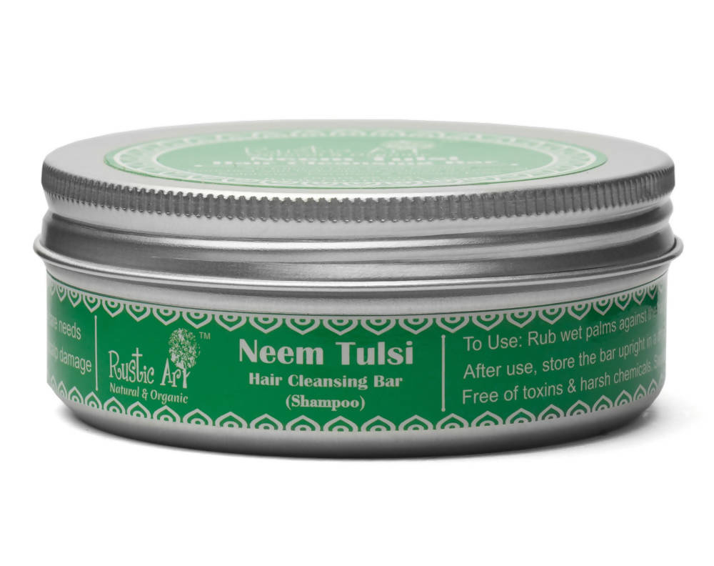 Rustic Art Neem Tulsi Hair Cleansing Bar