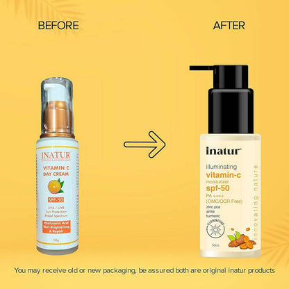 Inatur Illuminating Vitamin C Sunscreen SPF50