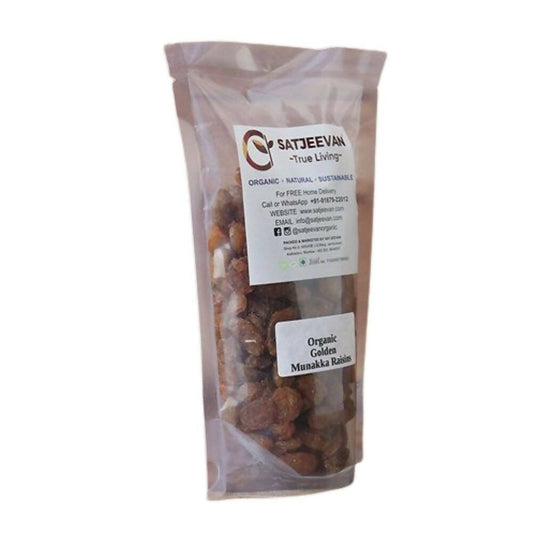 Satjeevan Organic Golden Munakka Raisins