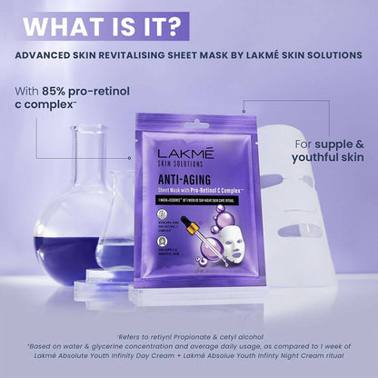 Lakme Skin Solutions Anti-Aging Sheet Mask