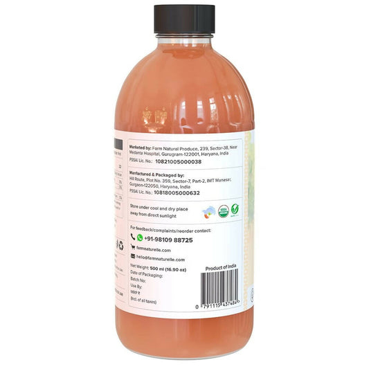 Farm Naturelle Organic Apple Cider Vinegar with Mother and Infused Cinnamon & Fenugreek
