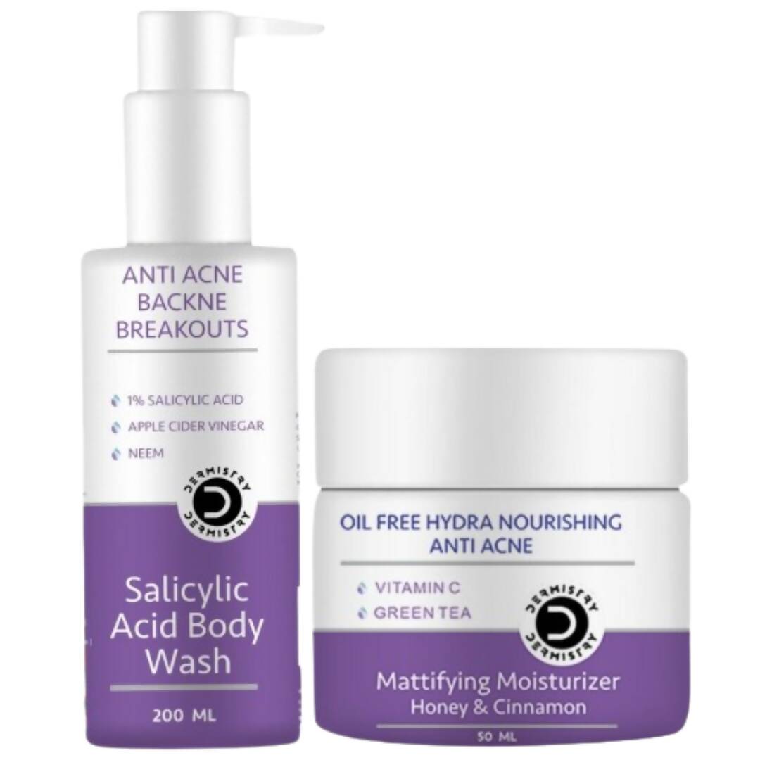 Dermistry Salicylic Acid Body Wash & Mattifying Moisturizer