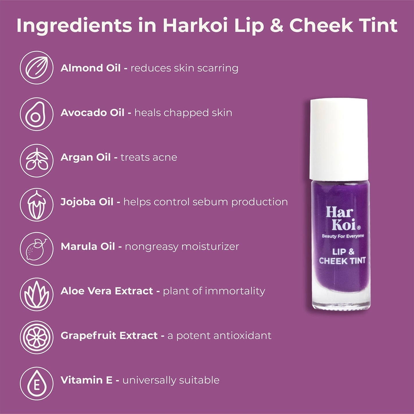 The Harkoi Lip & Cheek Tint- Sunny Purple
