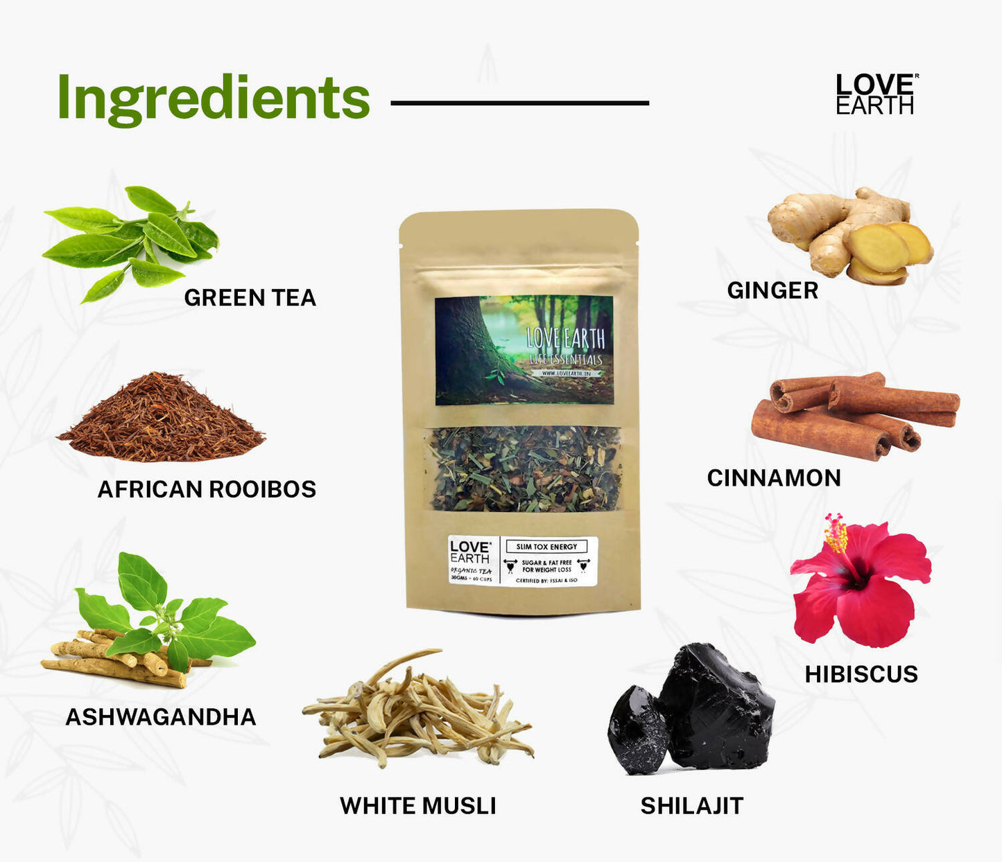 Love Earth Life Essentials Organic tea (Slim Tox Energy)