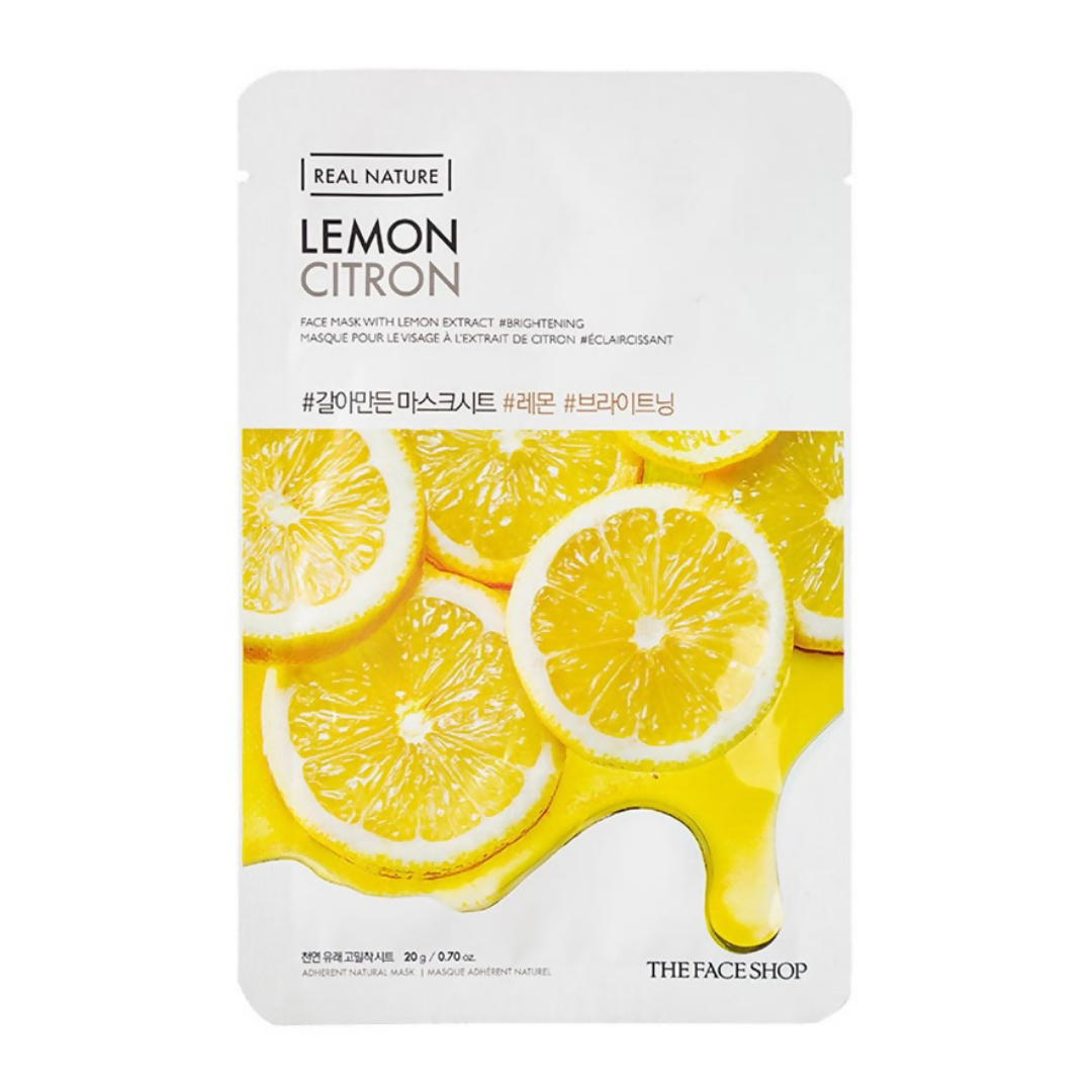 The Face Shop Real Nature Lemon Face Mask - usa canada australia