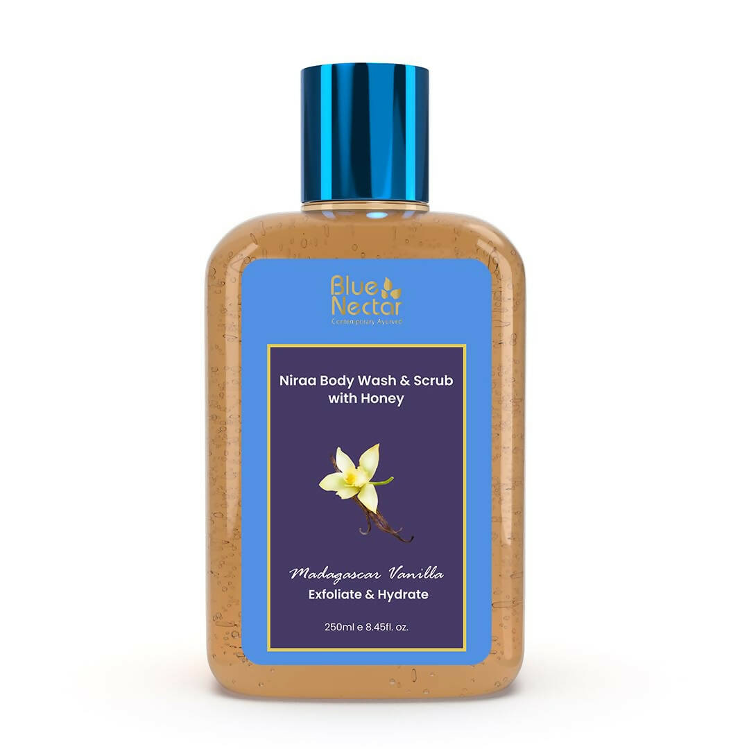 Blue Nectar Niraa Body Wash & Scrub with Honey - Madagascar Vanilla - usa canada australia