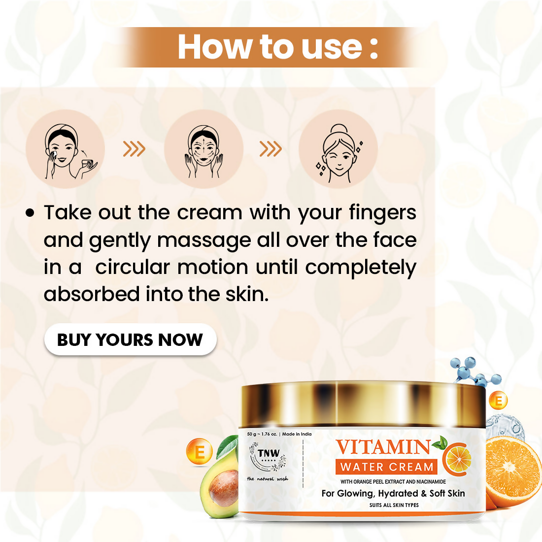 The Natural Wash Vitamin C Water Cream For Hydrated Skin