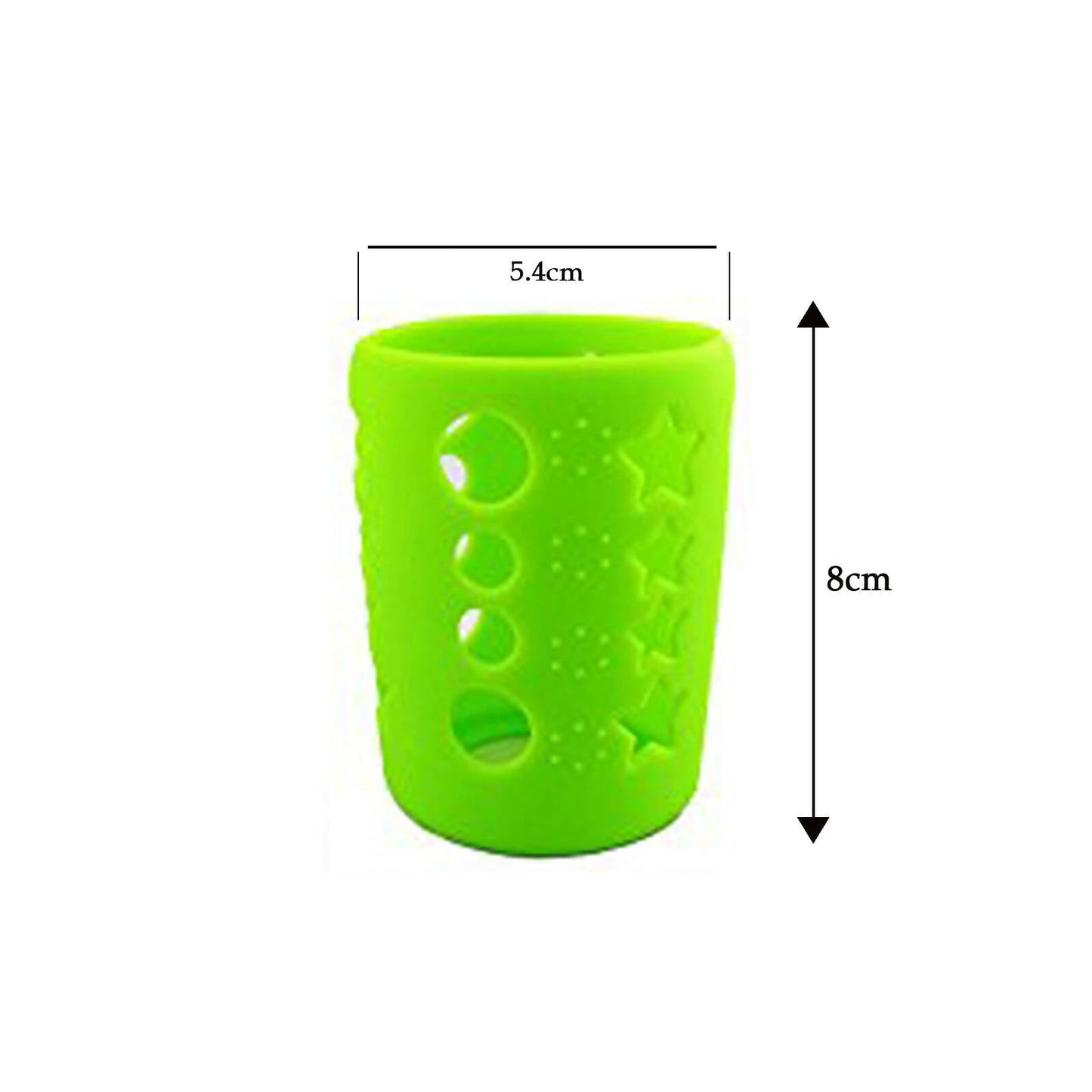 Safe-O-Kid Silicone Baby Feeding Bottle Cover Cum Sleeve for Insulated Protection 120mL- Green