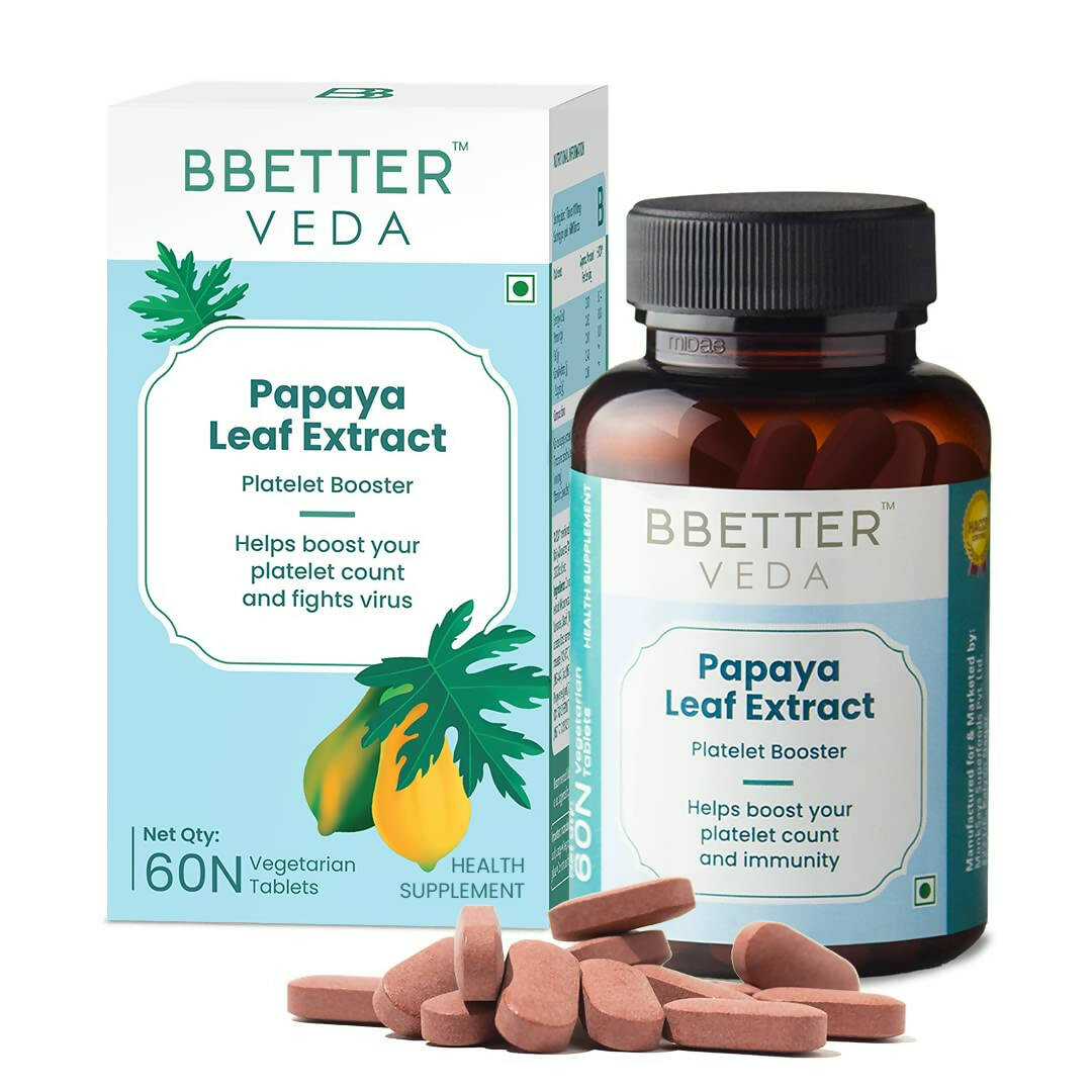 BBETTER Veda Papaya Leaf Extract Platelet Booster Tablets -  usa australia canada 