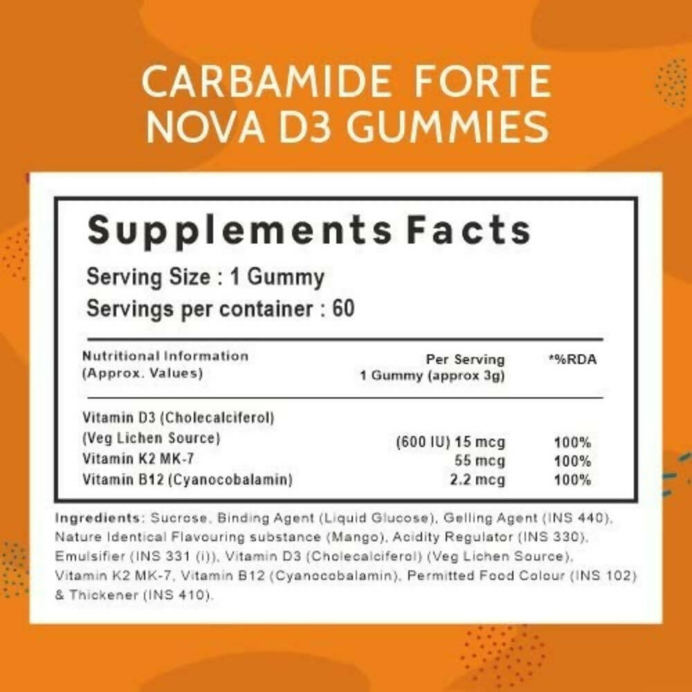 Carbamide Forte Vitamin D3 K2 B12 - Gummies