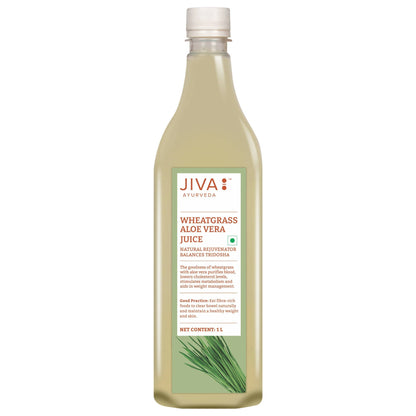 Jiva Ayurveda Wheatgrass Aloe Vera Juice - usa canada australia