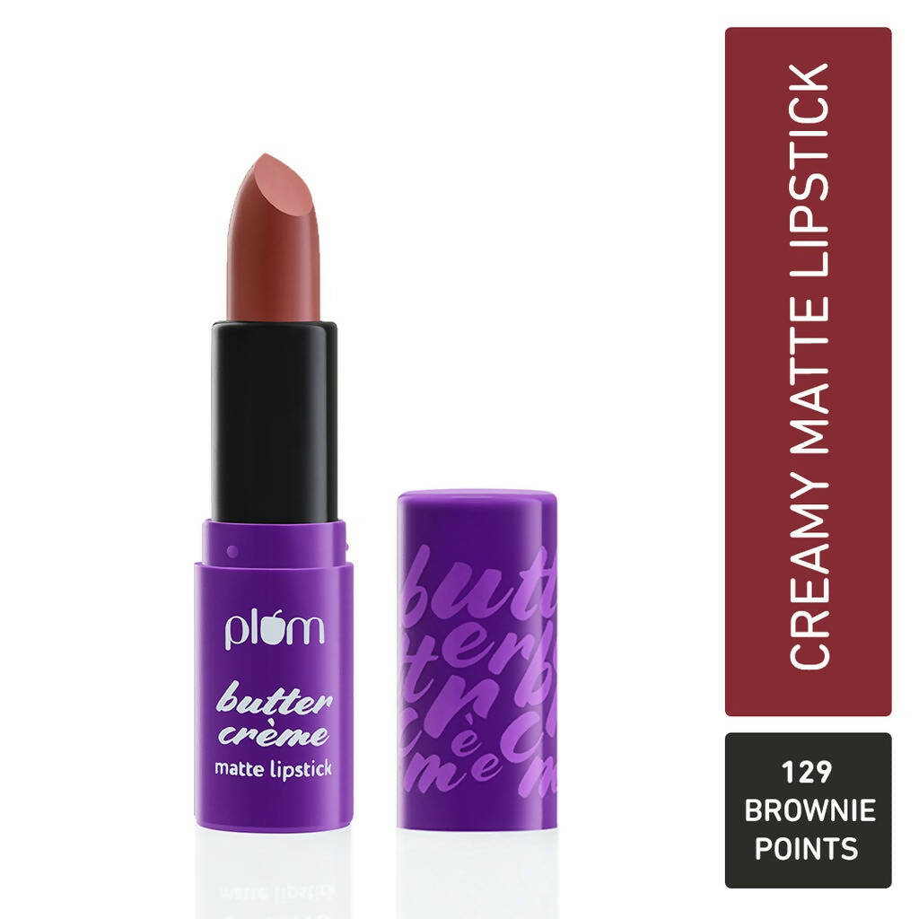 Plum Butter Cr??me Matte Lipstick Brownie Points - 129 (Umber Brown)