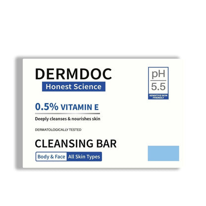 DermDoc 0.5% Vitamin E Cleansing Bar For Moisturized Skin