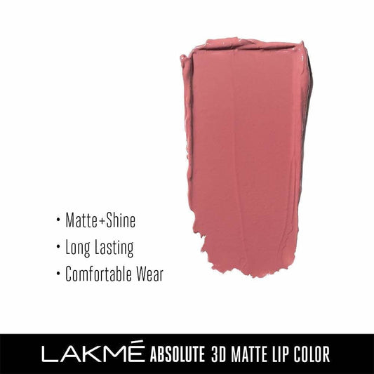 Lakme Absolute 3D Lipstick - Elegant Pink