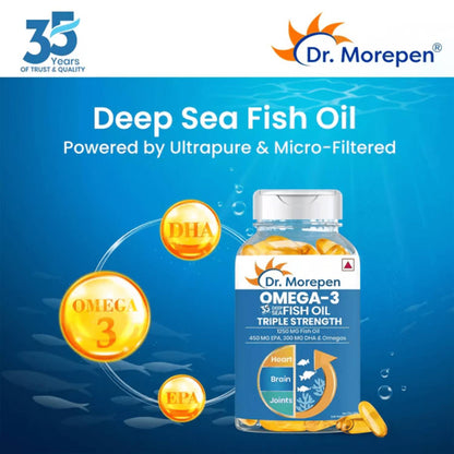 Dr. Morepen COD Liver Oil Softgels and Omega 3 Deep Sea Fish Oil Softgels Combo