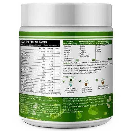 Inlife Vegan Plant Protein Powder Chocolate Flavour