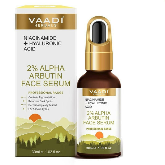 Vaadi Herbals 2% Alpha Arbutin Face Serum With Niacinamide & Hyaluronic Acid - usa canada australia