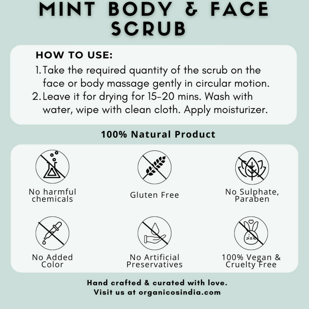 Organicos Mint Face & Body Scrub