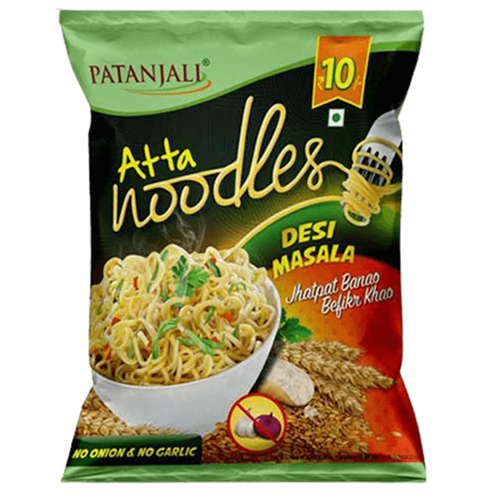 Patanjali Atta Noodles Desi Masala (Pack of 10)