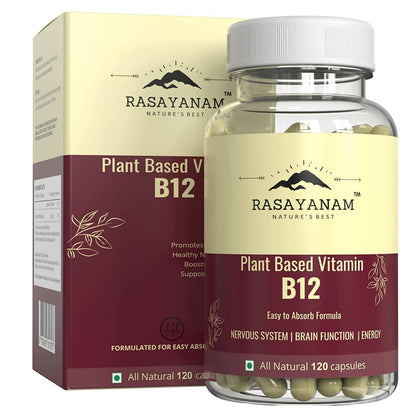 Rasayanam Plant Based Vitamin B12 Capsules for Men & Women - BUDEN