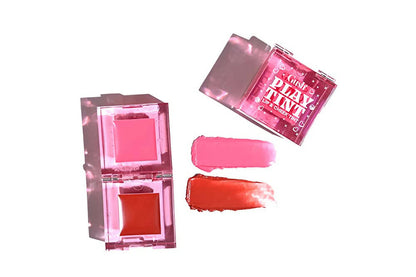 Gush Beauty Play Tint & Lip Stains - 2 in 1 Lip and Cheek Tint - Rose Pink & Brown Sugar