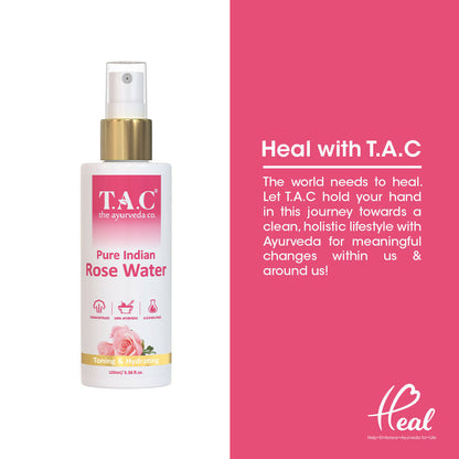 TAC - The Ayurveda Co. Pure Indian Rose Water For Toning & Hydration for Women & Men