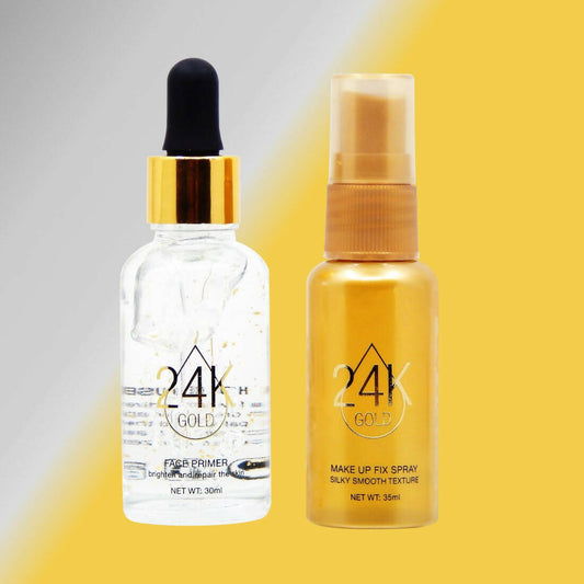 Maliao 24K Gold 2 In1 Face Primer And Makeup Fix Spray