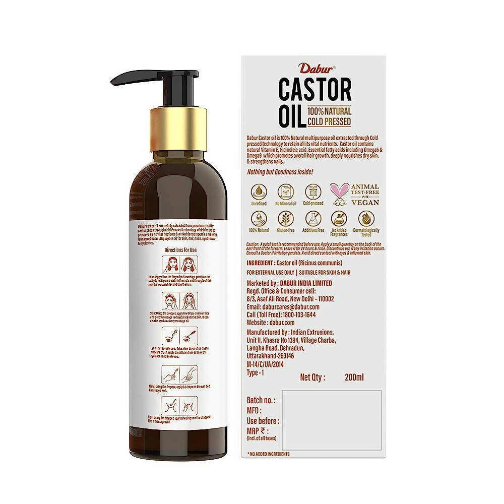 Dabur Castor Oil 100% Natural Cold Pressed