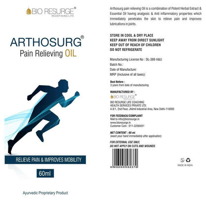 Bio Resurge Life Arthosurg Pain Relieving Oil