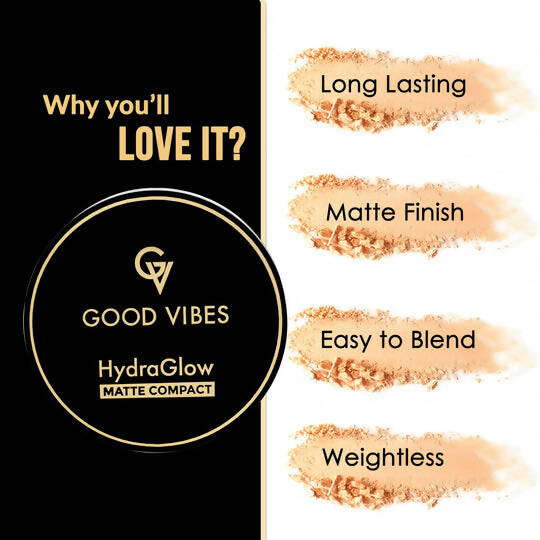 Good Vibes HydraGlow Matte Compact - Rich Ivory 01