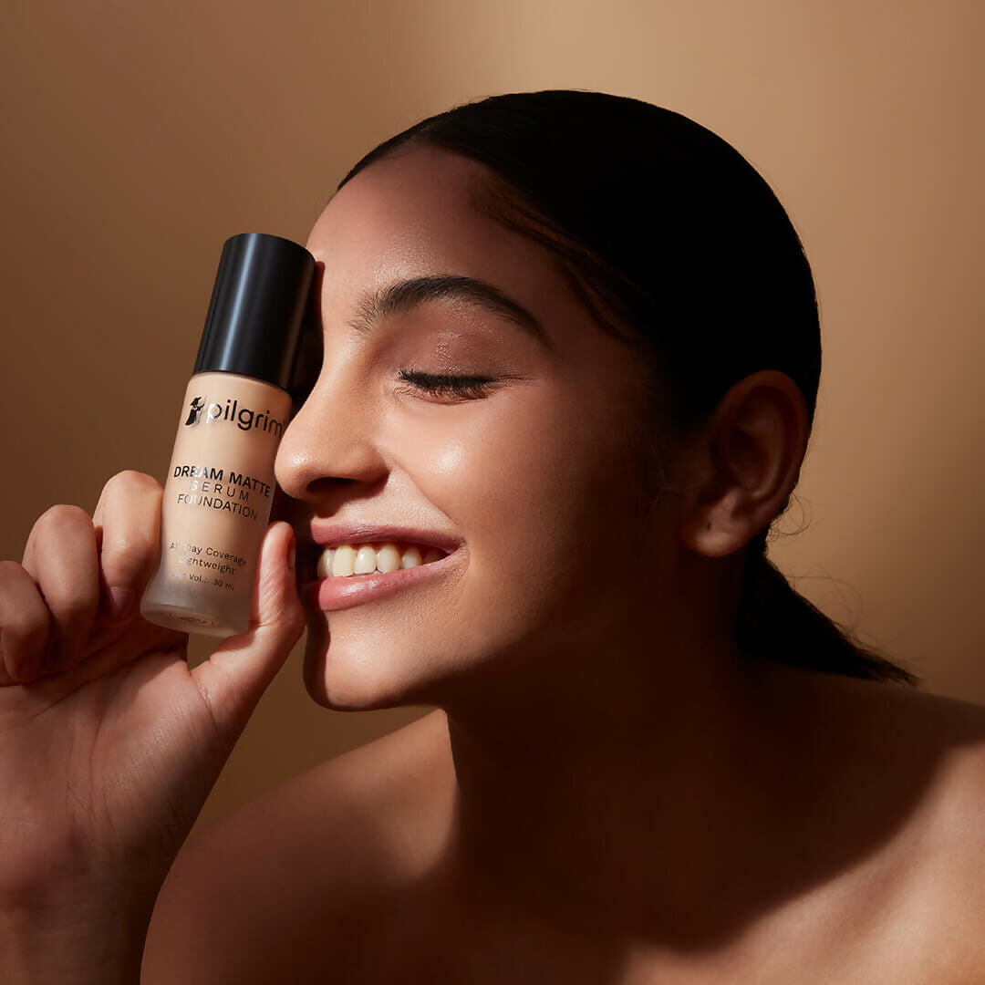 Pilgrim Dream Matte Serum Foundation With Matte & Poreless All Day Coverage Lightweight - Warm Sand