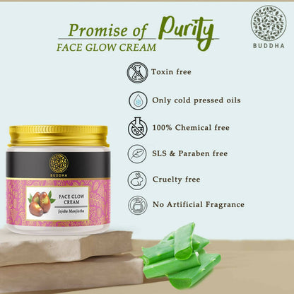 Buddha Natural Face Glow Cream - Helps Achieve an Instant White Glow and Shining, Bright Skin