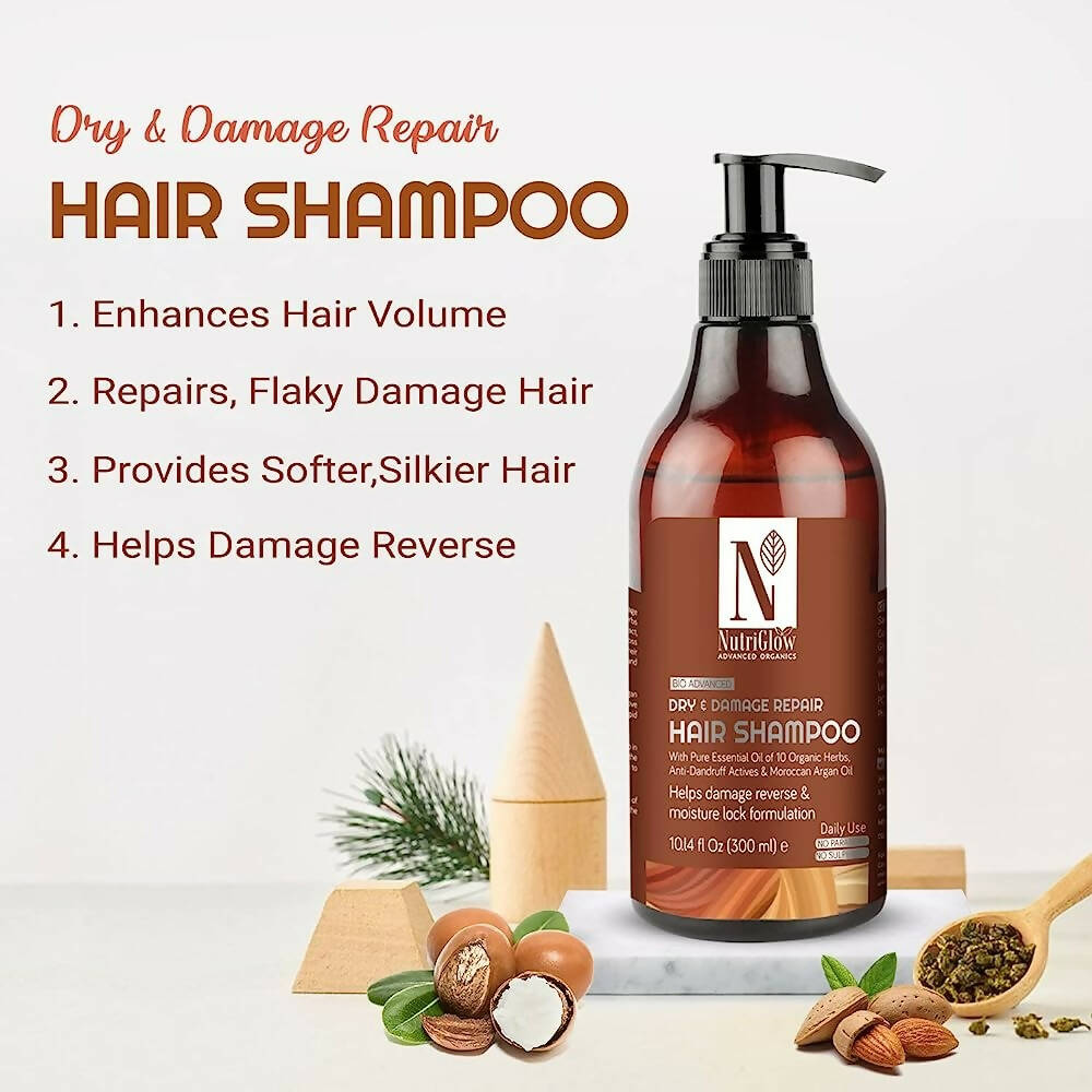 NutriGlow Advanced Organics Bio Dry and Damage Repair Shampoo