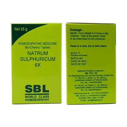 SBL Homeopathy Natrum Sulphuricum Biochemic Tablets