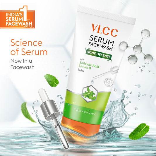 VLCC Acne Defense Serum Face Wash with Salicylic Acid Serum & Tulsi