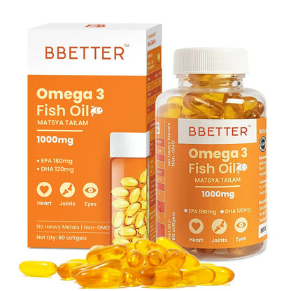 BBETTER Omega 3 Fish Oil Capsules for Women & Men - usa canada australia