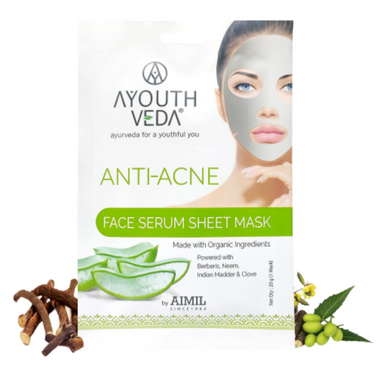 Ayouthveda Anti Acne Face Serum Sheet Mask - BUDNEN