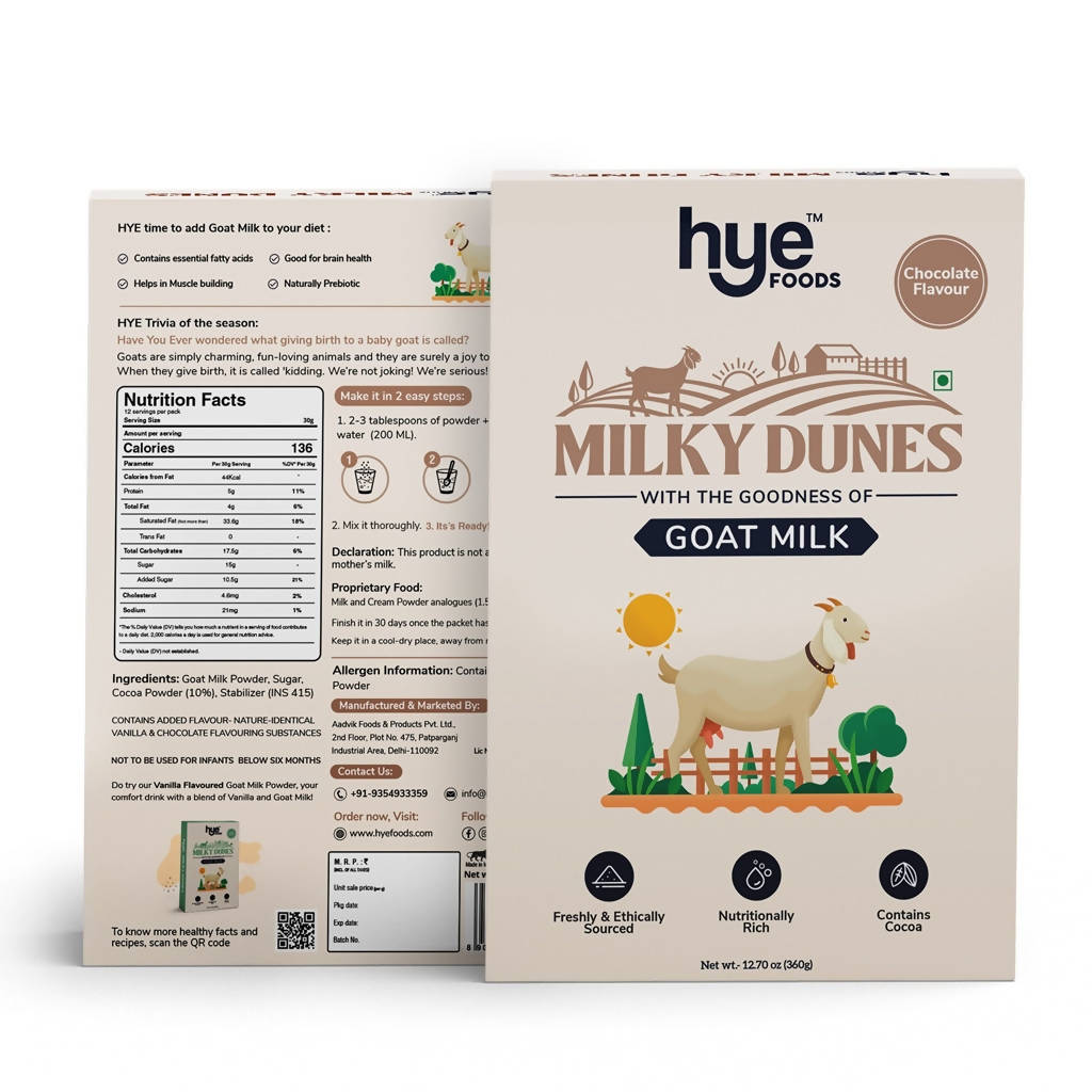 Hye Foods Milky Dunes Goat Milk Powder - Chocolate Flavour